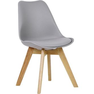 Woltu 1x Sillas De Comedor Dining Chairs Silla Tower Madera Silla De Escritorio Asiento Acolchado En Cuero Sint&eacute;tico Y Polipropileno Silla De Cocina Silla C
