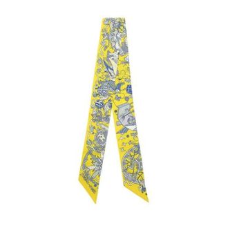 Herm&egrave;s Pre-owned Scarves, female, Yellow, Size: ONE SIZE Pre-owned La Folle Parade Twilly Scarf