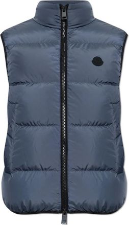 Moncler Gabas Puffer Vest - Heren - Bodywarmers - Blauw - 3XL - Leer - Jassen
