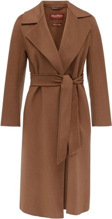 Max Mara Stijlvolle Cles Jurk - Dames - Jas met riem - Bruin - 2XS - Jassen