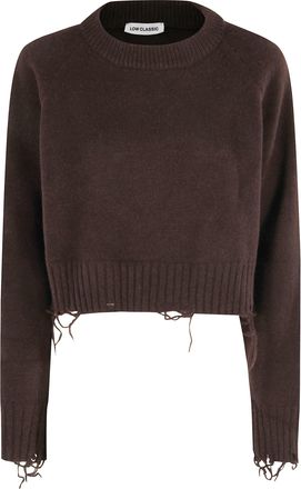 Low Classic Damaged Cropped Pullover