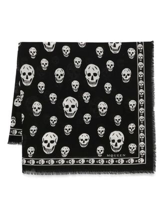 Alexander McQueen Sciarpa Classic Skull - Nero