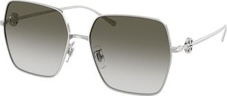 Tory Burch TY6118D Asian Fit 32742A Womens Sunglasses Silver Size 58