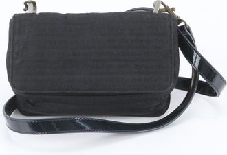 Prada Black Leather Nylon Handbag Shoulder Bag Tote Bag (Pre-Owned)