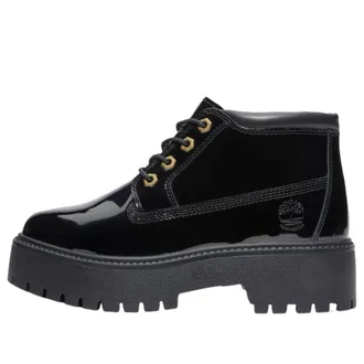Timberland (WMNS) Timberland Stone Street Waterproof Platform Boot Black Patent Leather TB0A2HA9EL61
