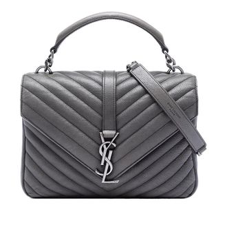 Saint Laurent Pre-owned Saint Laurent Medium Chevron Sheepskin Monogram College Satchel Ladies S6Y7FXDMGMCRARUI