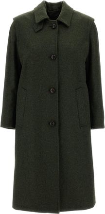Schneiders Green Lena Felted Wool Long Coat