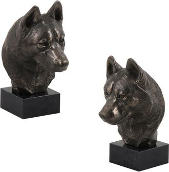 OEM Husky Siberiano, Husky Siberiano - Estatuilla De Perro, Busto Sobre Base De Piedra, Escultura, Trofeo Para La Exposici&oacute;n De Perros De La Marca Art-dog