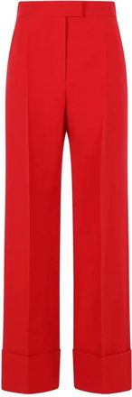 Valentino Garavani turn-up hem trousers - Rood