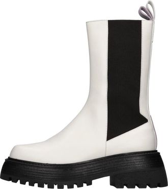 3Juin Tokio 020 Enkellaarsjes - Dames - Chelseaboots - Wit - 37 EU - Leer - Schoenen