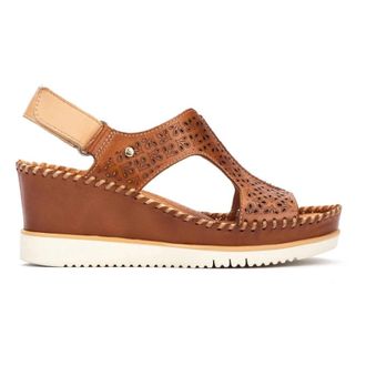 Pikolinos Aguadulce Wedge Sandal - Dames - Sleehakken - Bruin - 35 EU - Leer - Schoenen