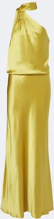 Staud Estelle one-shoulder satin maxi dress