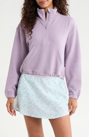Swannies Kenna Cotton Blend Half Zip Sweatshirt in Lavender Frost at Nordstrom, Size Xx-Large