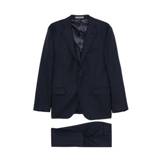 Corneliani Single Breasted Suits, male, Blue, Size: 3XL Single-Breasted Suit