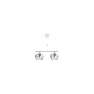 Fabrilamp Fabrilamp - Lampara Estela 2xe14 Blanca Regx41x13 Cm C/cristal Tallado Transparente