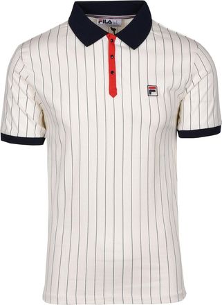 Fila Fred Perry Classic Vintage Gestreepte Polo Shirt Whisper White/ Peacoat Chinees