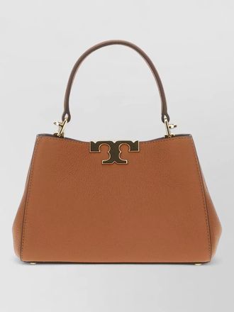 Tory Burch browne leather shoulder bag gold hardware