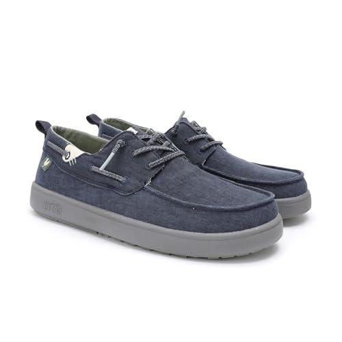 Mocassins Décontractés Pour Homme Steve - Chaussures Bateau Ultralégères En Coton Et Cuir Suédé - Marque Pitas