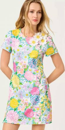 Lilly Pulitzer Melodie Skirted Romper In Multi Lilly Garden