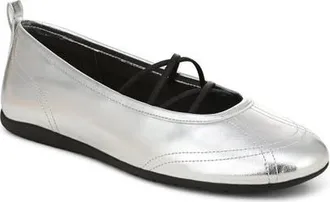 Vince Coralie Ballet Sneaker in Silver Leather at Nordstrom, Size 9.5