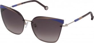 Carolina Herrera Womens SHE147-640523 SHE147 64 640523 Sunglasses - Metallic - One Size