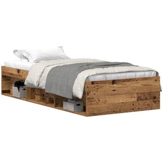 vidaXL Vidaxl - Estructura De Cama Sin Colch&oacute;n De Madera Antigua 75x190 Cm