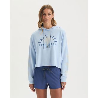 Salt Life Checked Out Hoodie in Powder Blue at Nordstrom, Size X-Large