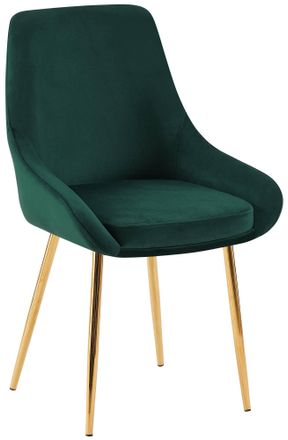 Clp Silla De Comedor Elmira De Terciopelo Verde Metal Oro