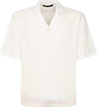 BOSS Boxy Cropped Shirt with Camp Collar