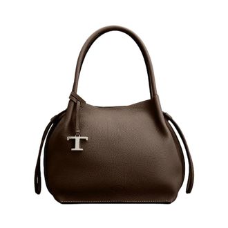 Tod's Shoulder Bags, female, Brown, ONE SIZE, Medium Leather Bucket Bag