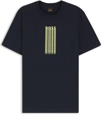 BOSS Logo-artwork T-shirt in cotton jersey