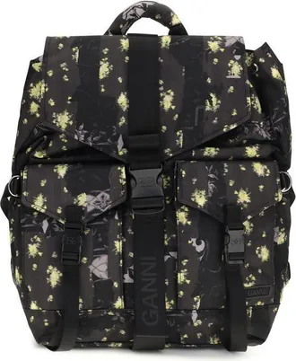Ganni Multicolor Recycled Polyamide Womens Backpack