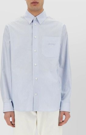 Versace striped shirt silk printed insert