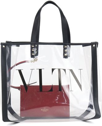 Valentino Garavani Clear Vinyl Pouch Tote Bag (Pre-Owned)