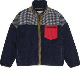 The Great. floral-pattern-detail chest-pocket jacket - women - Polyester - M - Blue