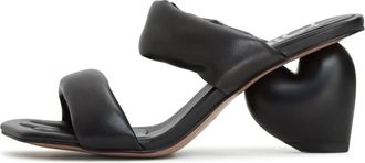 Cesare Gaspari Sandalen met blokhak Isla - Zwart - Dames - Muiltjes - Zwart - 39 EU - Leer - Schoenen
