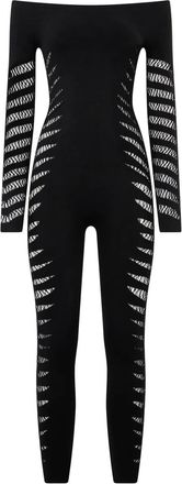 Roberto Cavalli Tuta intera con effetto vissuto - Nero