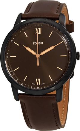 Fossil The Minimalist 3H Quartz Brown Dial Mens Watch FS5551
