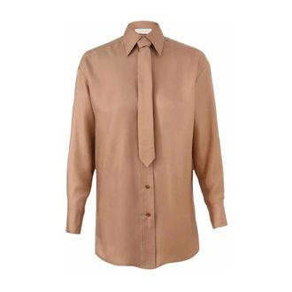 Zimmermann Relaxed Tie Shirt - female - Zimmermann - Shirts - Brown - M - Blouses & Shirts