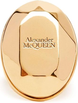 Alexander McQueen Alexander Mc Queen Stone Logo Ring
