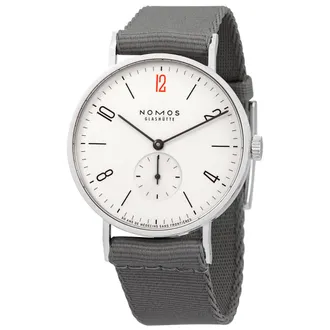 NOMOS Glash&uuml;tte Tangente Hand Wind White Dial Mens Watch 165.S50