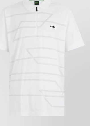 HUGO BOSS cotton zip polo shirt