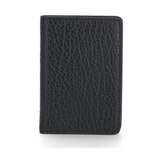Maison Margiela Wallets & Cardholders, unisex, Black, Size: ONE SIZE Black Pebble Leather Card Holder