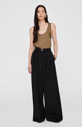 Anine Bing Lea Top in Deep Brown at Nordstrom, Size X-Small
