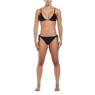 Nike Driehoekige bikinitop voor dames met strik aan de achterkant (Zwart)