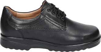 Ganter Casual zwarte leren schoenen - Heren - Veterschoenen - Zwart - 43 EU - Leer - Schoenen