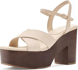 Guess Qeelin Womens Dress Sandals Ivory : 9.5 M, Faux Leather