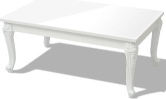 vidaXL Mesa De Centro Blanco Brillante 100x60x42 Cm Vidaxl