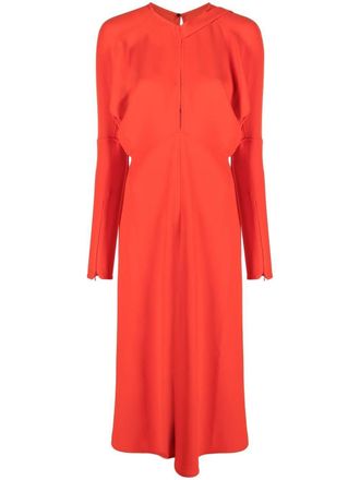 Victoria Beckham Dolman A-line dress - women - Acetate/Elastane/Viscose/Polyester - 6 - Red