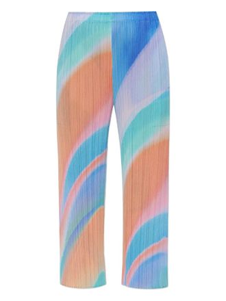 Pleats Please Issey Miyake Plooibroek met ombr&eacute;-effect - Blauw